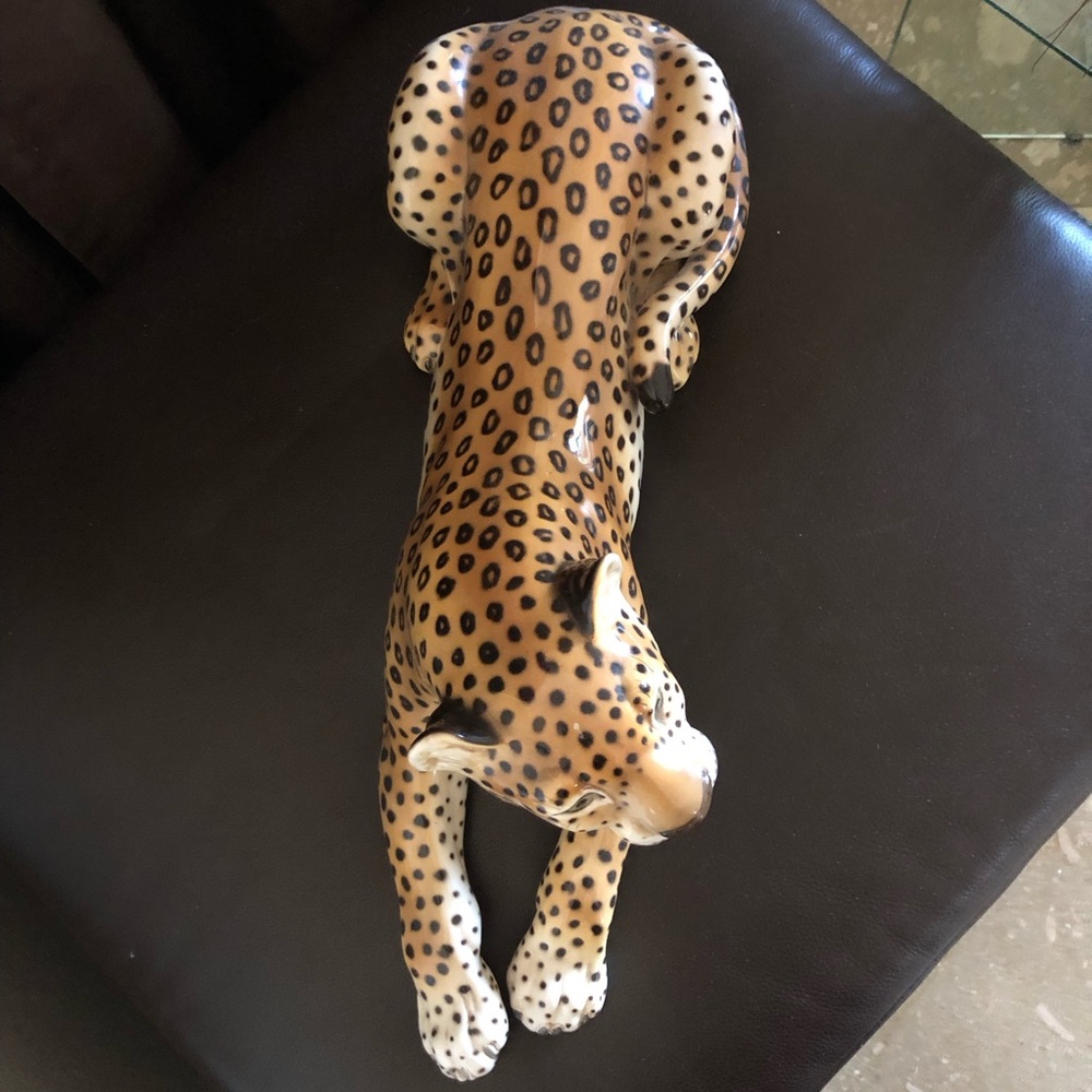 🐆 VTG ItALiAN lE0PArD CErAMiC StAtUe 🐆 - Picture 7 of 14